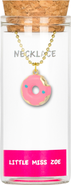 Little Miss Zoe Donut Charm Necklace in Gift Bottle
