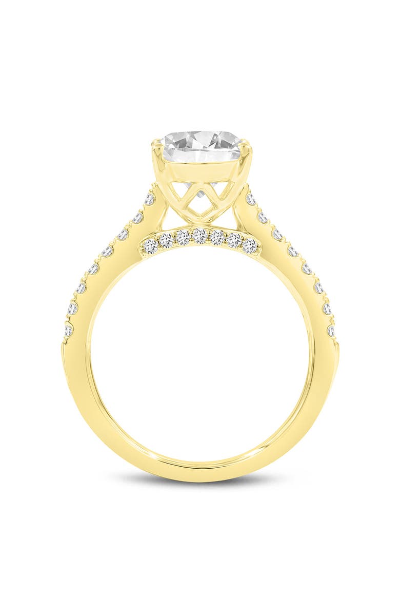 LuvMyJewelry Tasia 14K Gold Oval Lab Grown Diamond Engagement Ring - 3.4 Ct, Alternate, color, 14K Yellow Gold