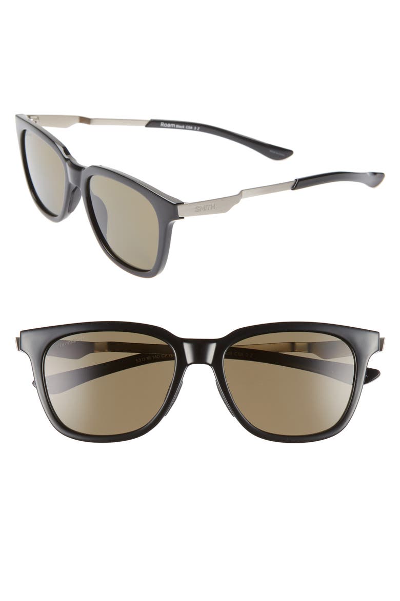 Roam 53mm ChromaPop™ Polarized Sunglasses, Main, color, BLACK/ GREEN