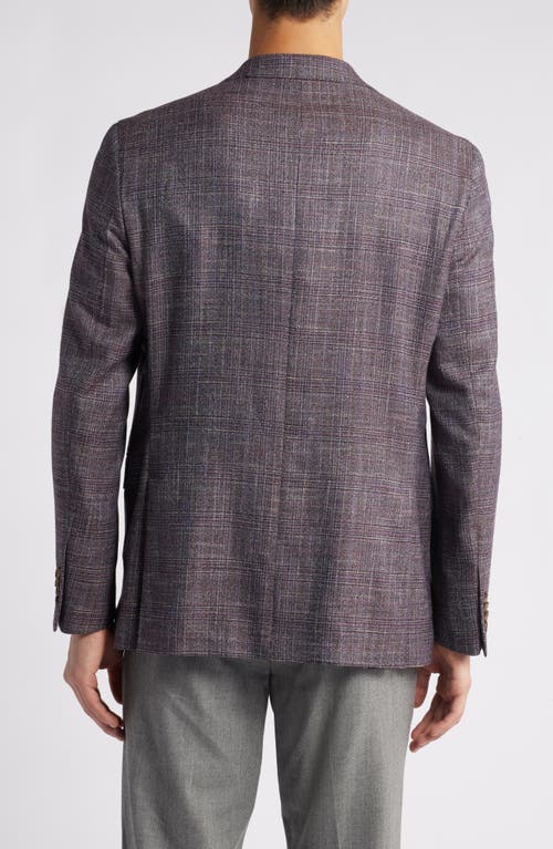 Jack Victor Midland Plaid Wool Blend Sport Coat In Purple