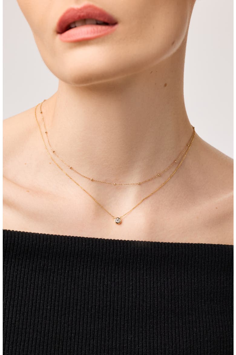 Diamond Necklace - Gold Medium Diamond Necklace, Alternate, color, Gold