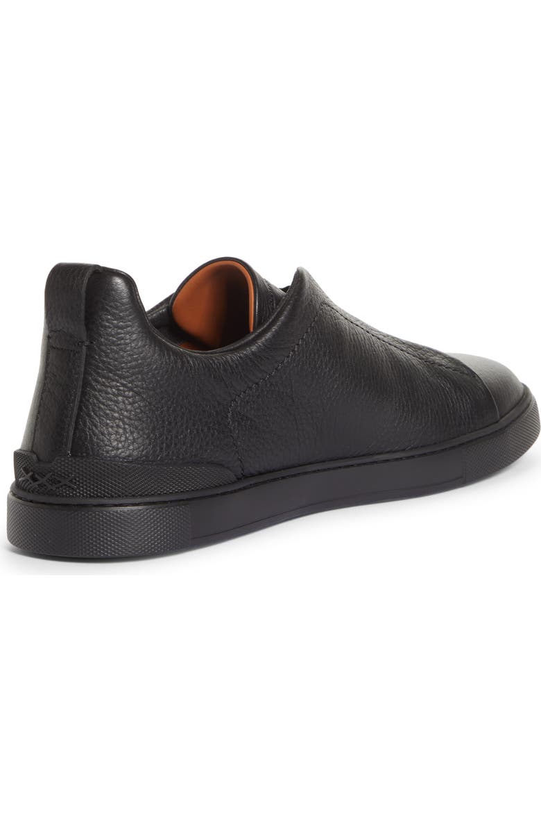 ZEGNA Triple Stitch Deerskin Leather Slip-On Sneaker, Alternate, color,