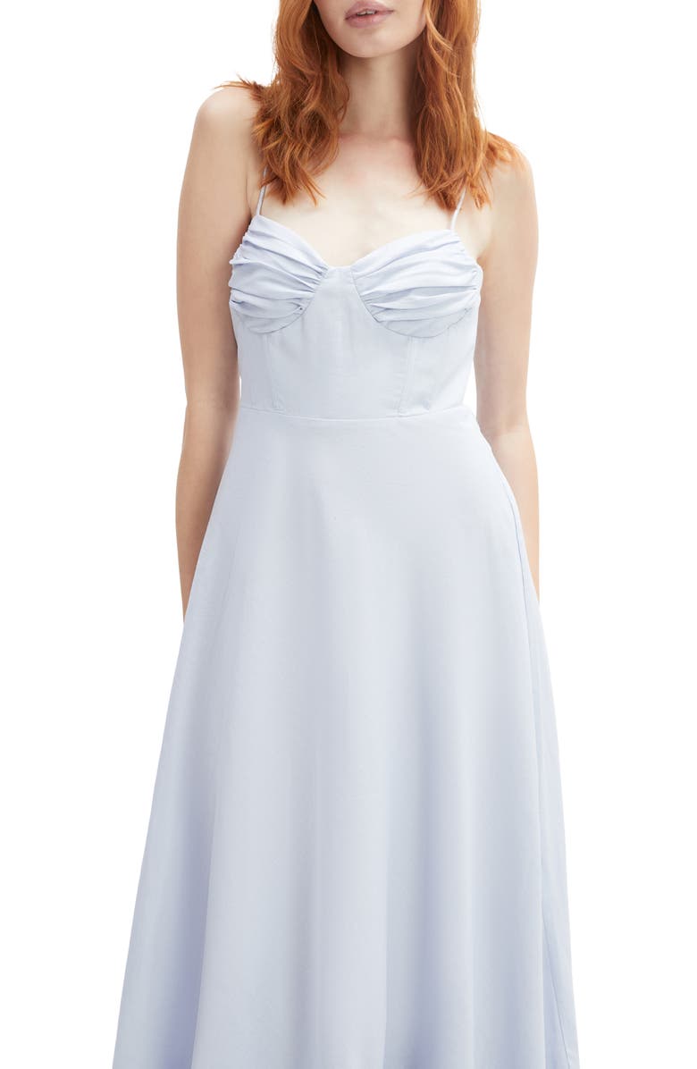 Bardot Marian Linen Blend Maxi Dress, Alternate, color, Soft Blue