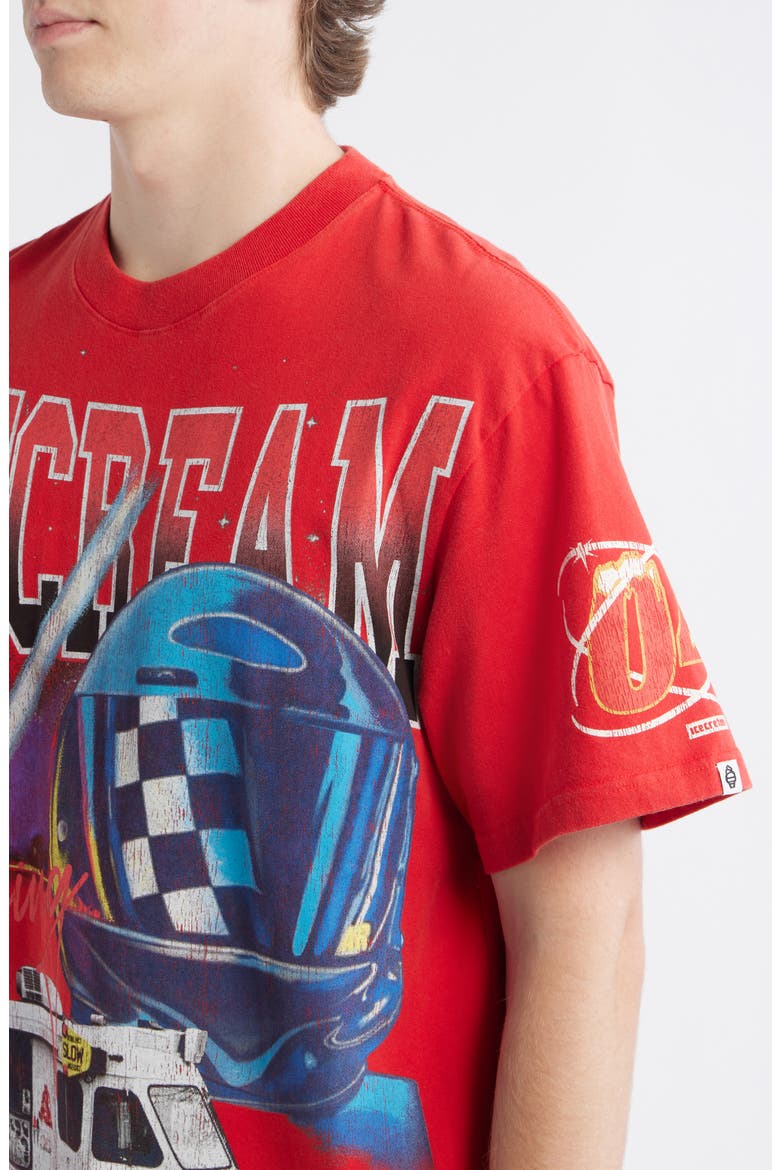 Racing Graphic T-Shirt, Alternate, color, GOJI BERRY