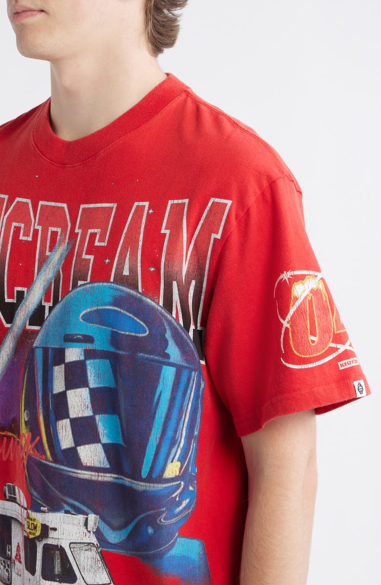 ICECREAM Racing Graphic T-Shirt, Alternate, color, Goji Berry