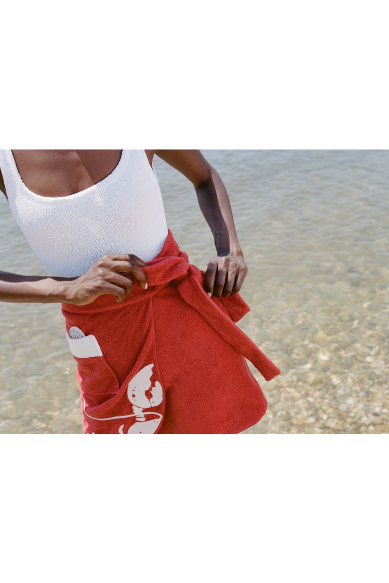 Better Half Hand Towel Mini Skirt, Alternate, color, Red