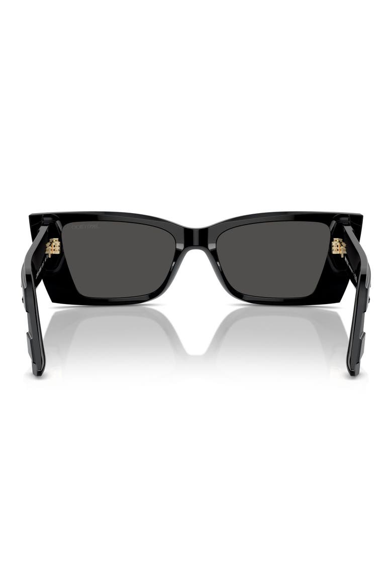53mm Rectangle Sunglasses, Alternate, color, DARK GREY