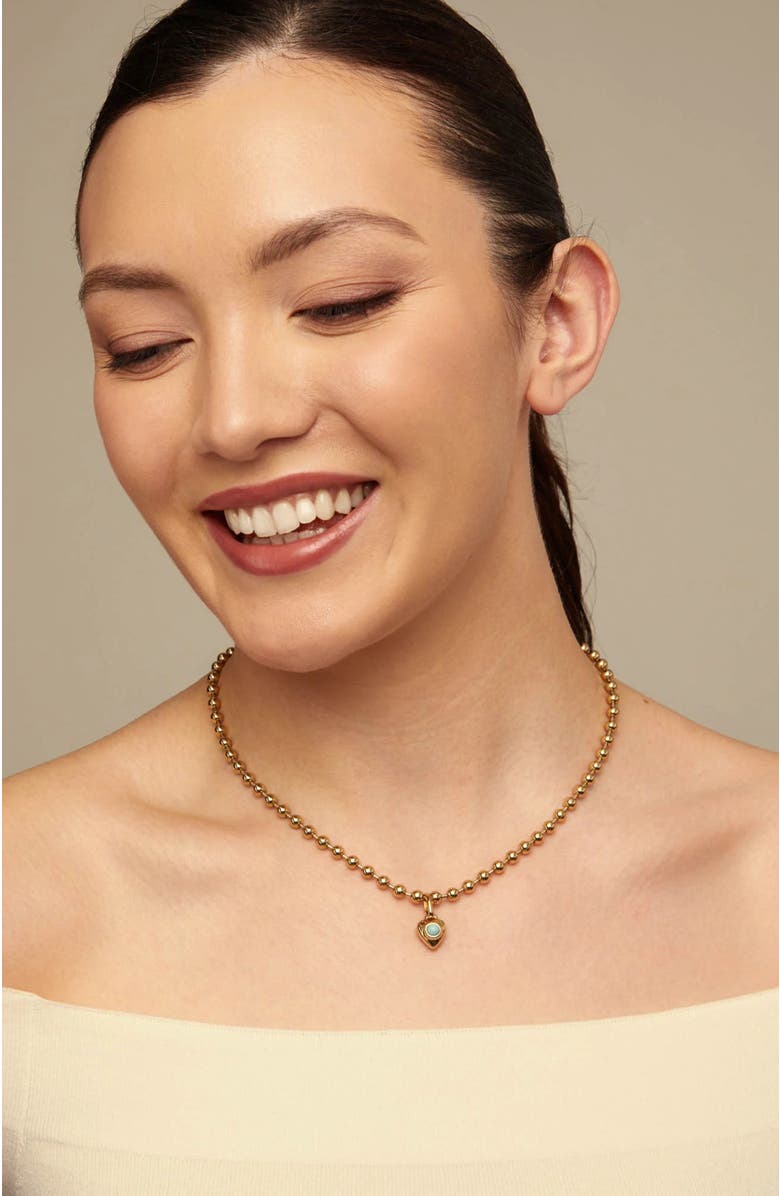 UNODE50 Pulse Bead Necklace, Alternate, color, Gold