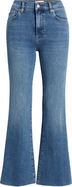 FRAME The Pixie Icon Raw Hem Flare Leg Jeans