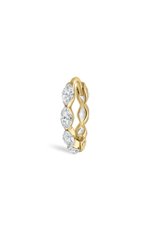 Single Diamond Marquise Eternity Hoop Earring