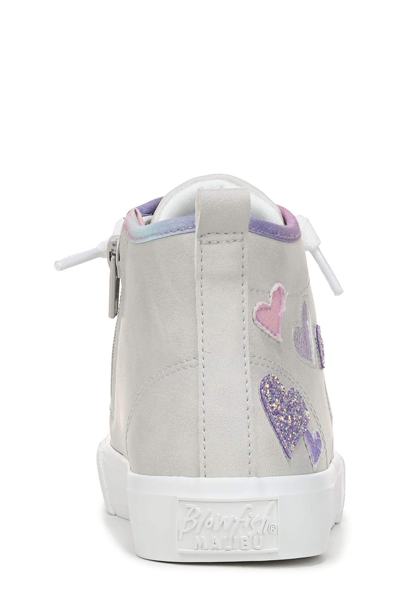 Blowfish Malibu Kids' Vibin' High Top Sneaker, Alternate, color, Grey / Pink / Purple