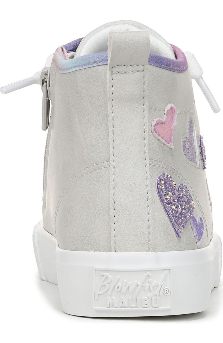 Blowfish Malibu Kids' Vibin' High Top Sneaker, Alternate, color, Grey / Pink / Purple