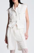 Kenneth Cole Linen Blend Cargo Vest