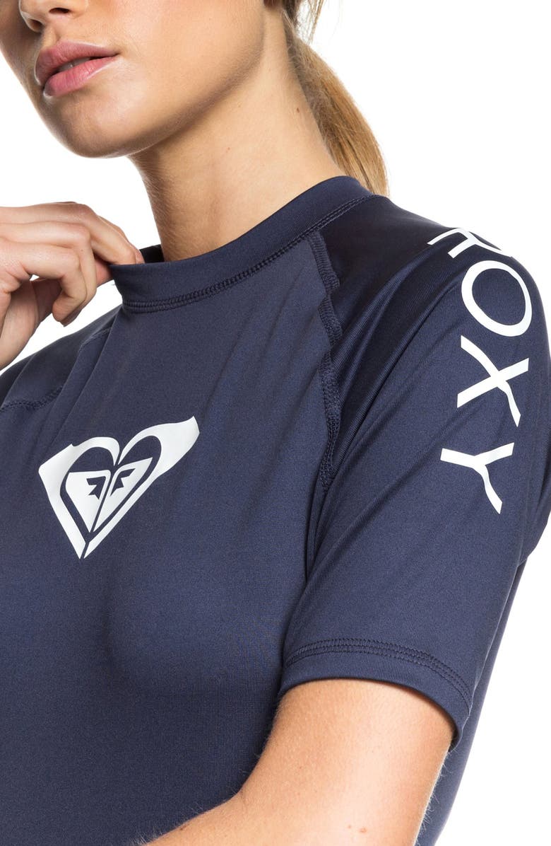 Roxy Whole Hearted Short Sleeve Rashguard, Alternate, color,