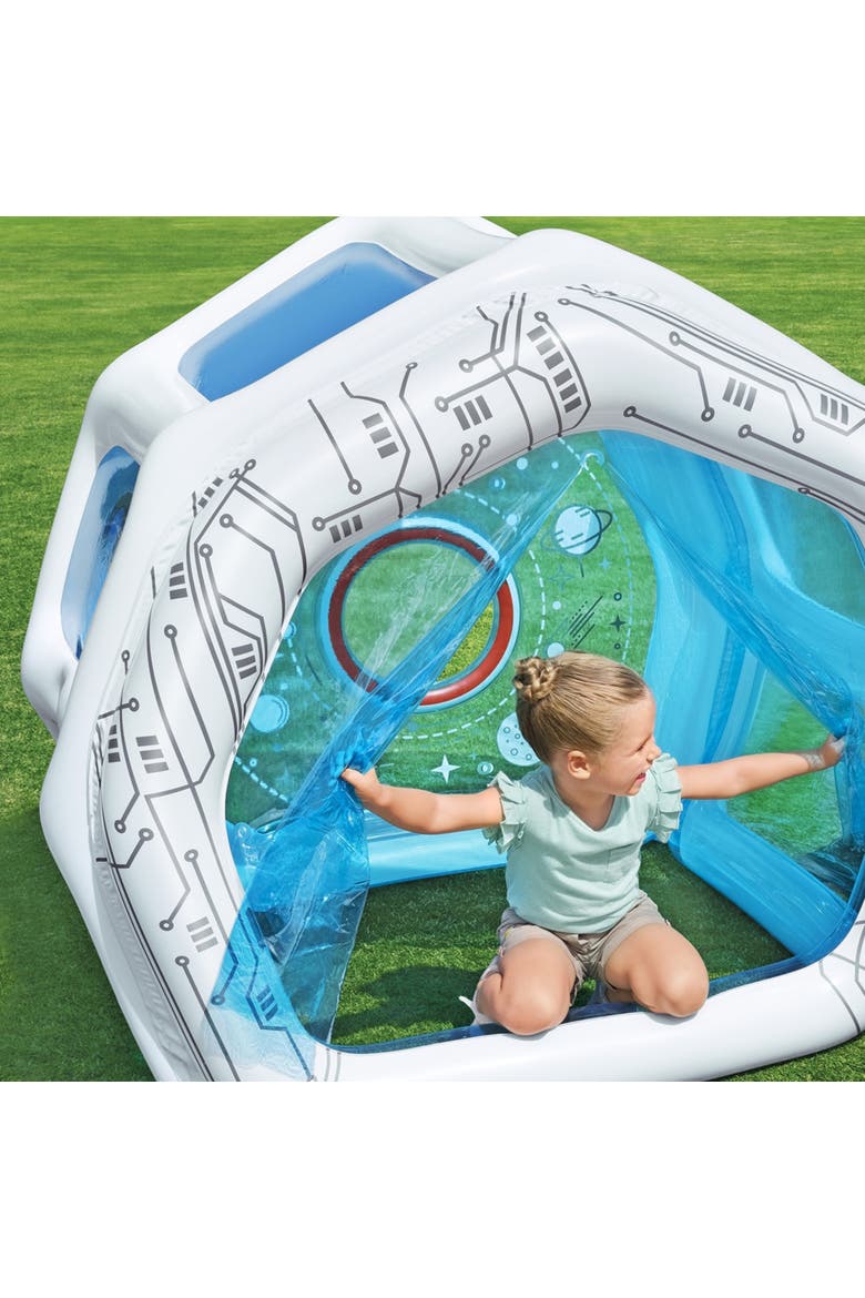 Space Station Exploration Kids Inflatable Playhouse, Alternate, color, Multicolored