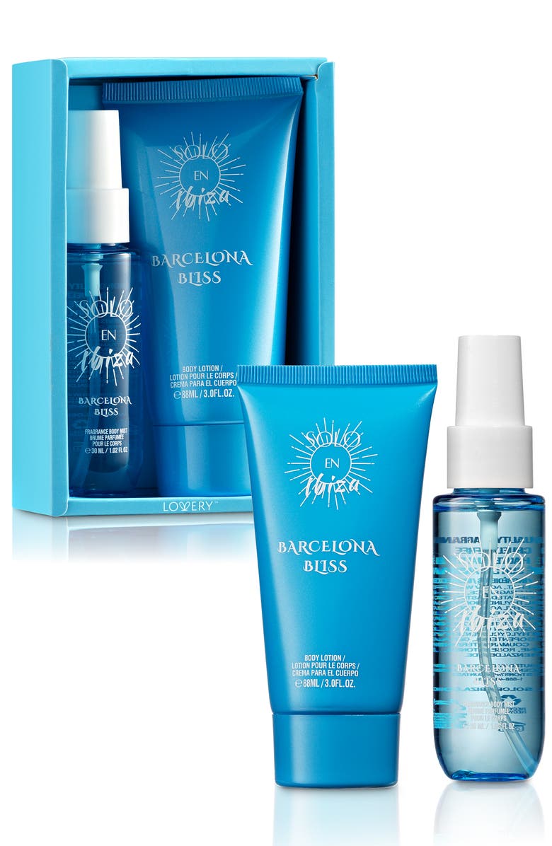 Lovery 2-Pc. Solo En Ibiza Barcelona Bliss Travel Gift Set, Main, color, Blue