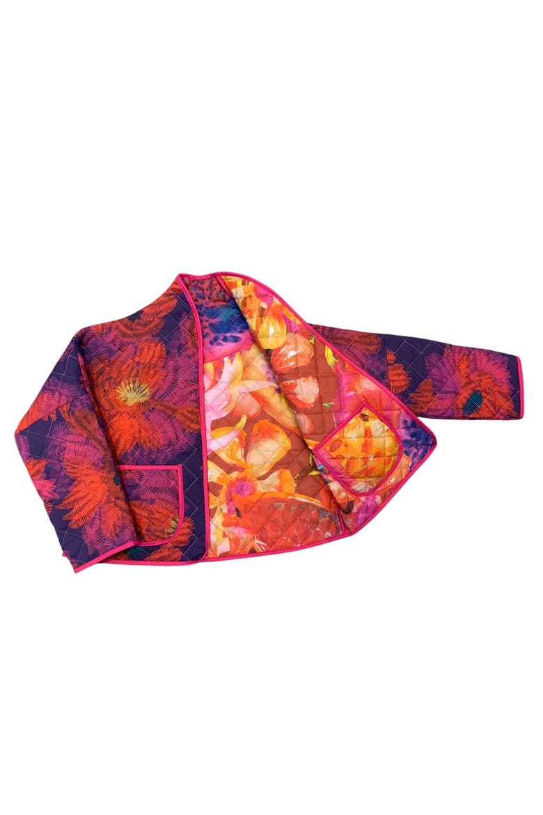 Marcia Reversible Jacket, Alternate, color, Purple/pink Floral Embroidery