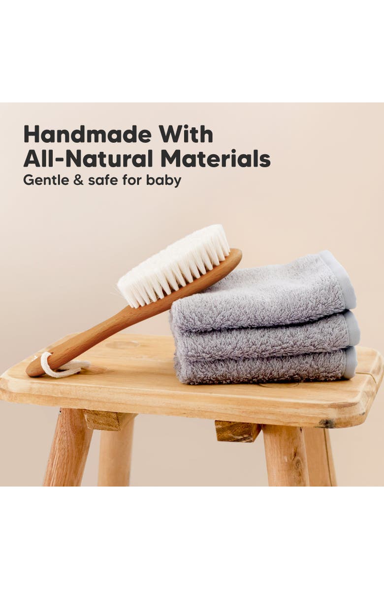 KeaBabies Baby Hair Brush, Alternate, color, Golden Oak