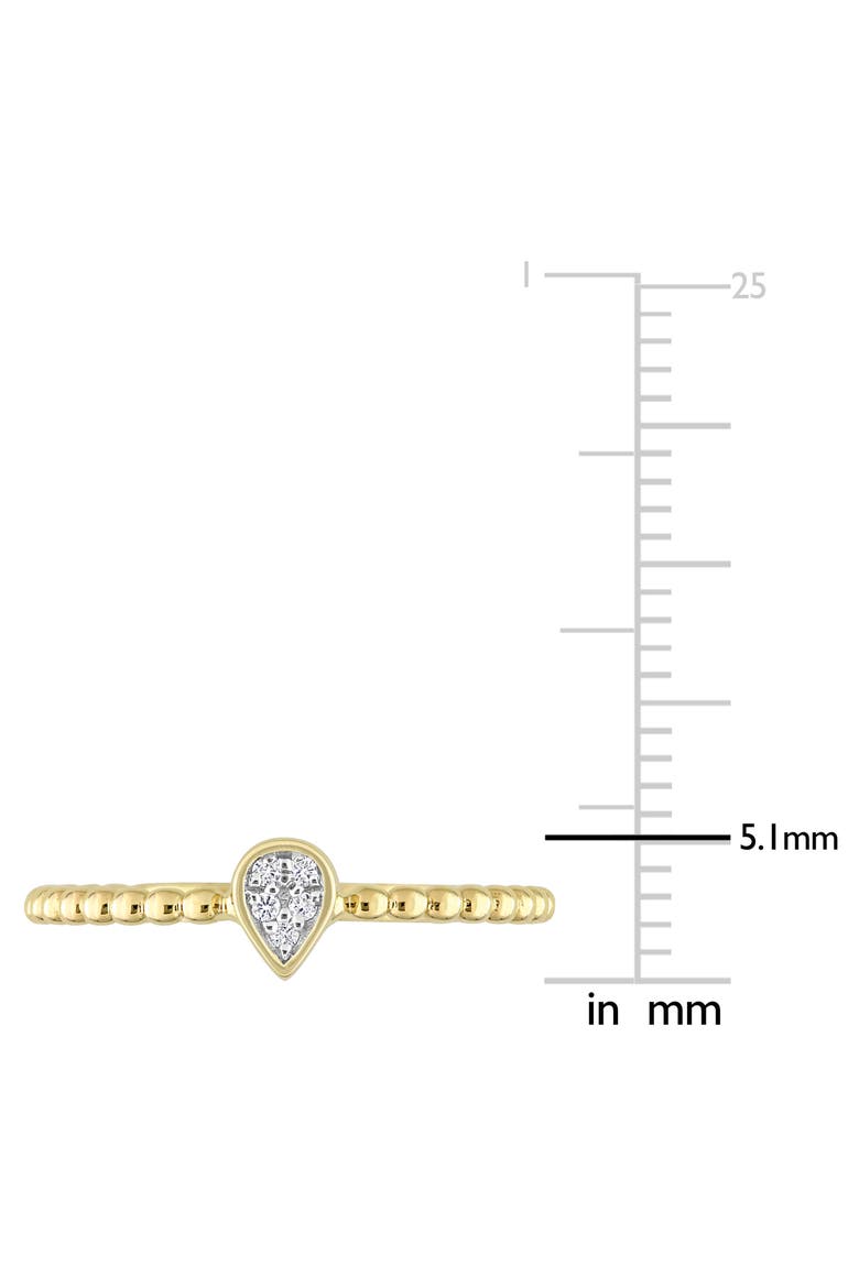 Diamond Accent Teardrop Ring - 0.03ct., Alternate, color, GOLD