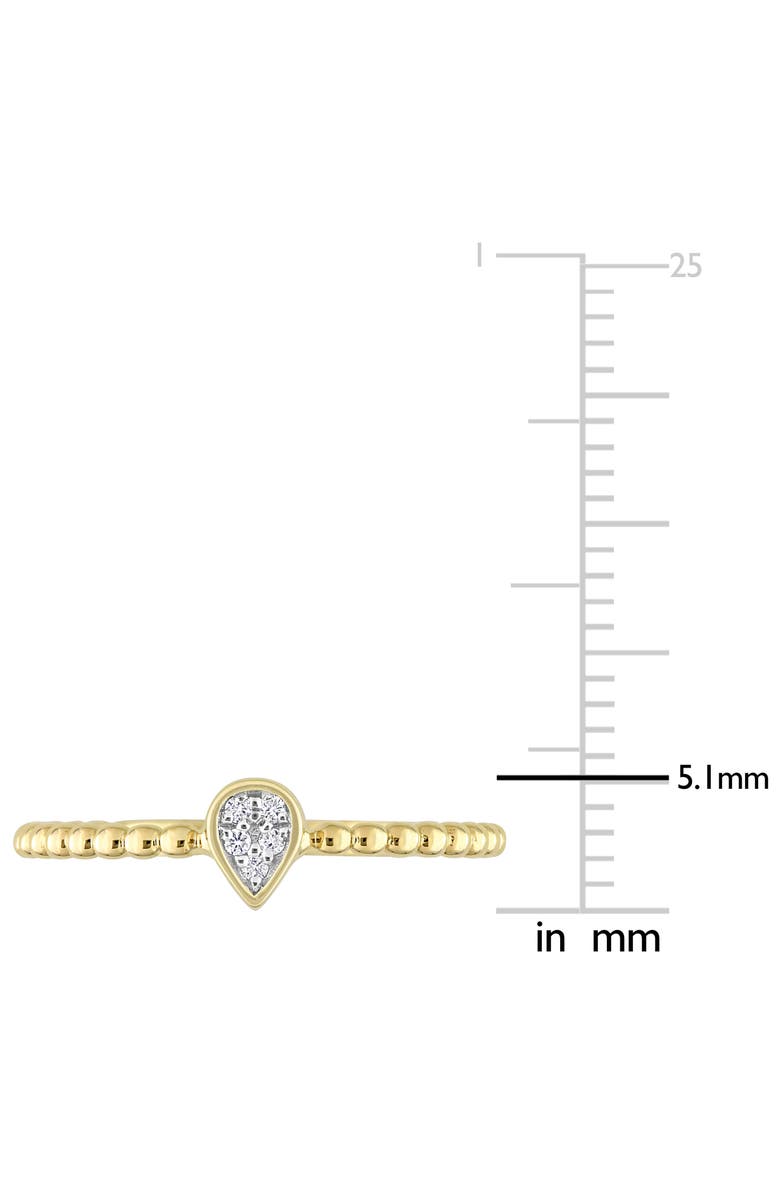 DELMAR Diamond Accent Teardrop Ring - 0.03ct., Alternate, color, Gold