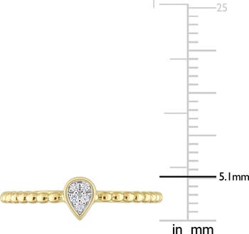Diamond Accent Teardrop Ring - 0.03ct.