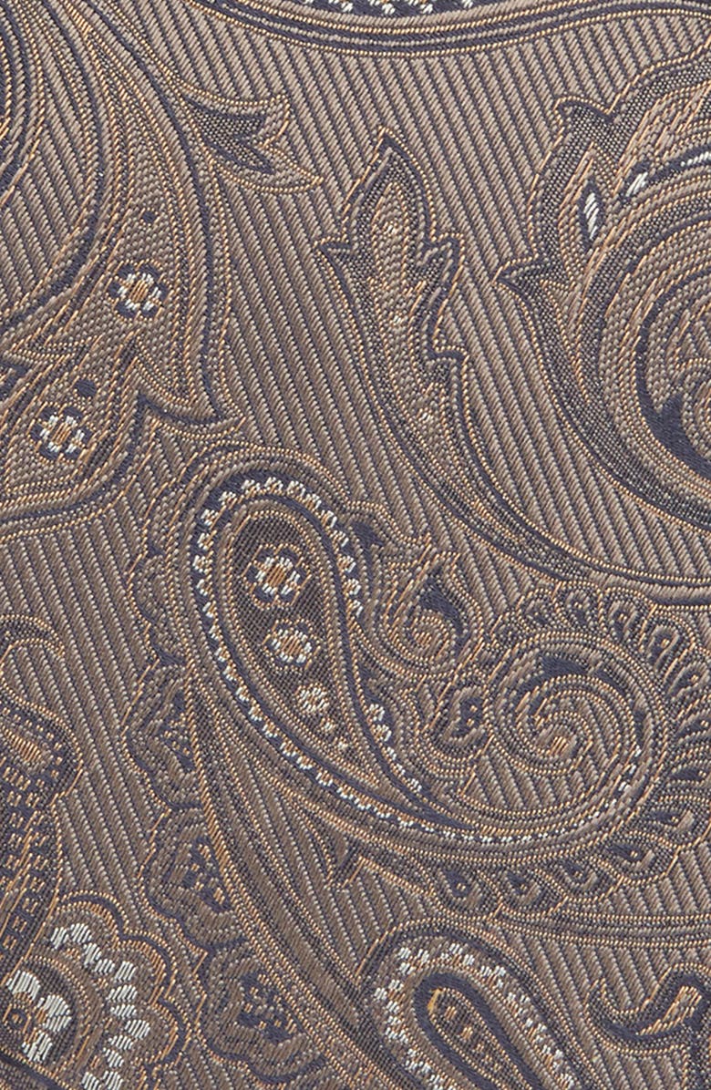 Canali Paisley Silk Tie, Alternate, color, Light Brown
