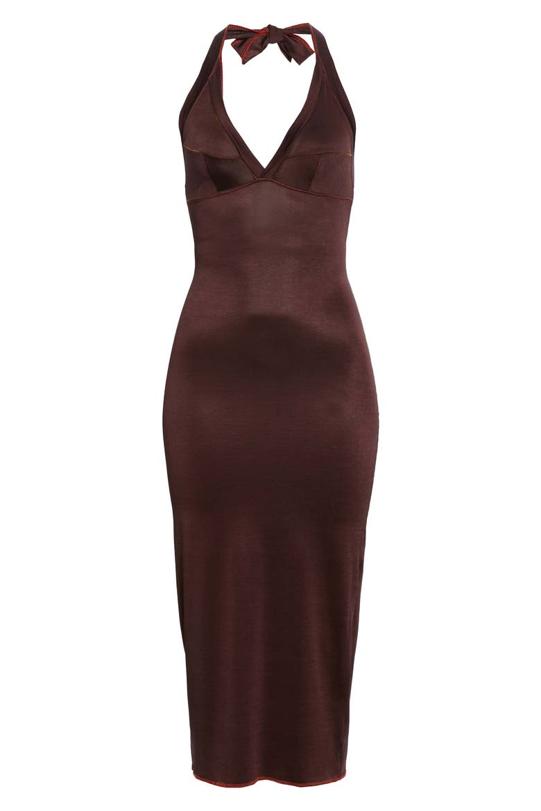 XULY BET Iconic Halter Dress (Nordstrom Exclusive), Alternate, color, AUBERGINE