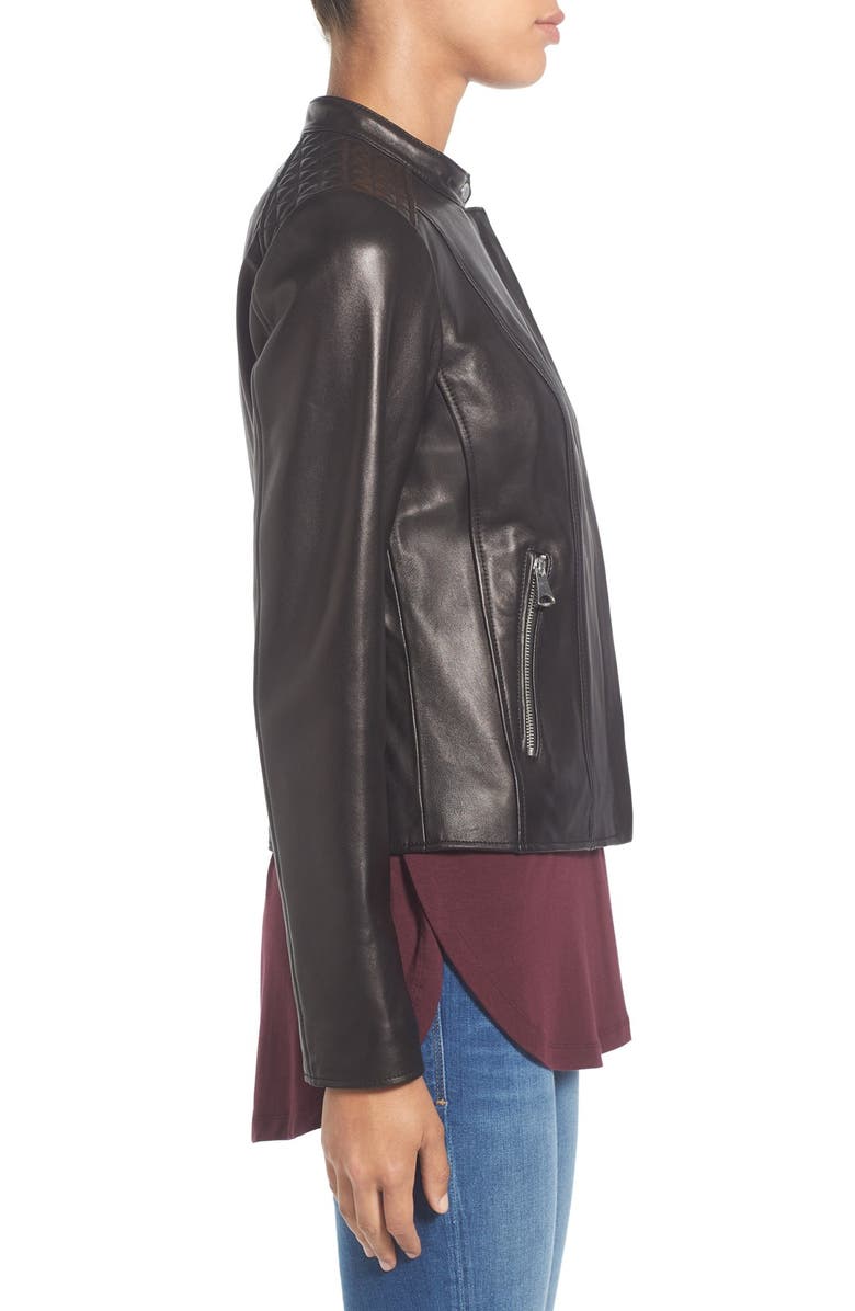 Marc New York by Andrew Marc 'Liv' Lambskin Leather Jacket, Alternate, color, 