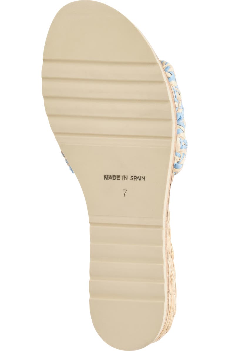 André Assous Nessie Wedge Sandal, Alternate, color, Natural/ Sky Blue