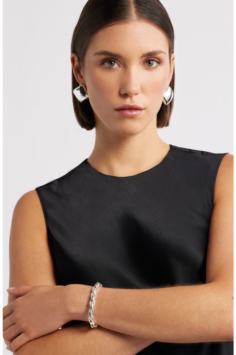 Demi Fine Chain Toggle Bracelet, Alternate, color, STERLING SILVER PLATED