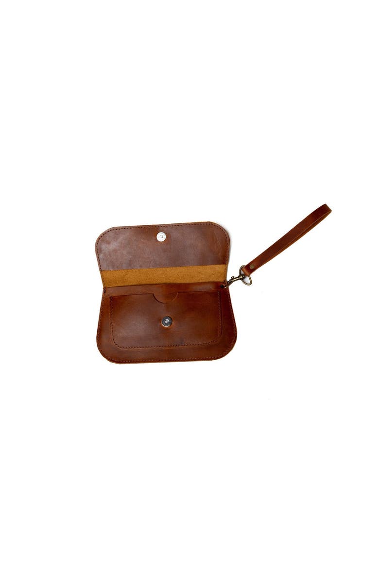 Wristlet Wallet, Alternate, color, Cognac
