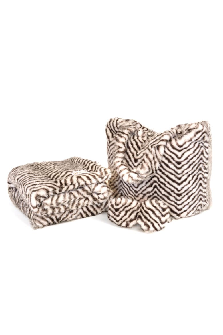 Luxury Travel Trio  Blanket, Tote, and Eye Mask, Alternate, color, Zebra Brown/White