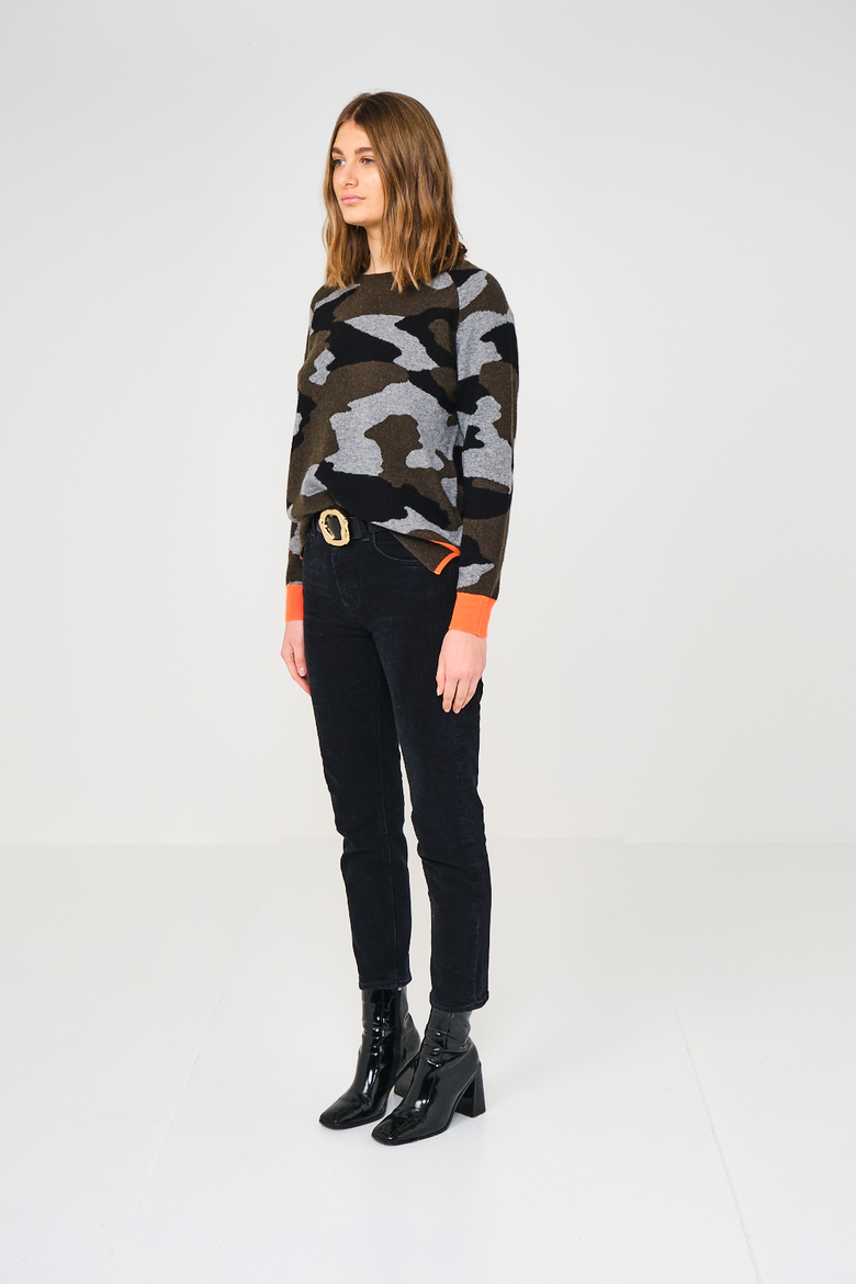 Crew Neck 100% Cashmere Sweater, Alternate, color, KHAKI