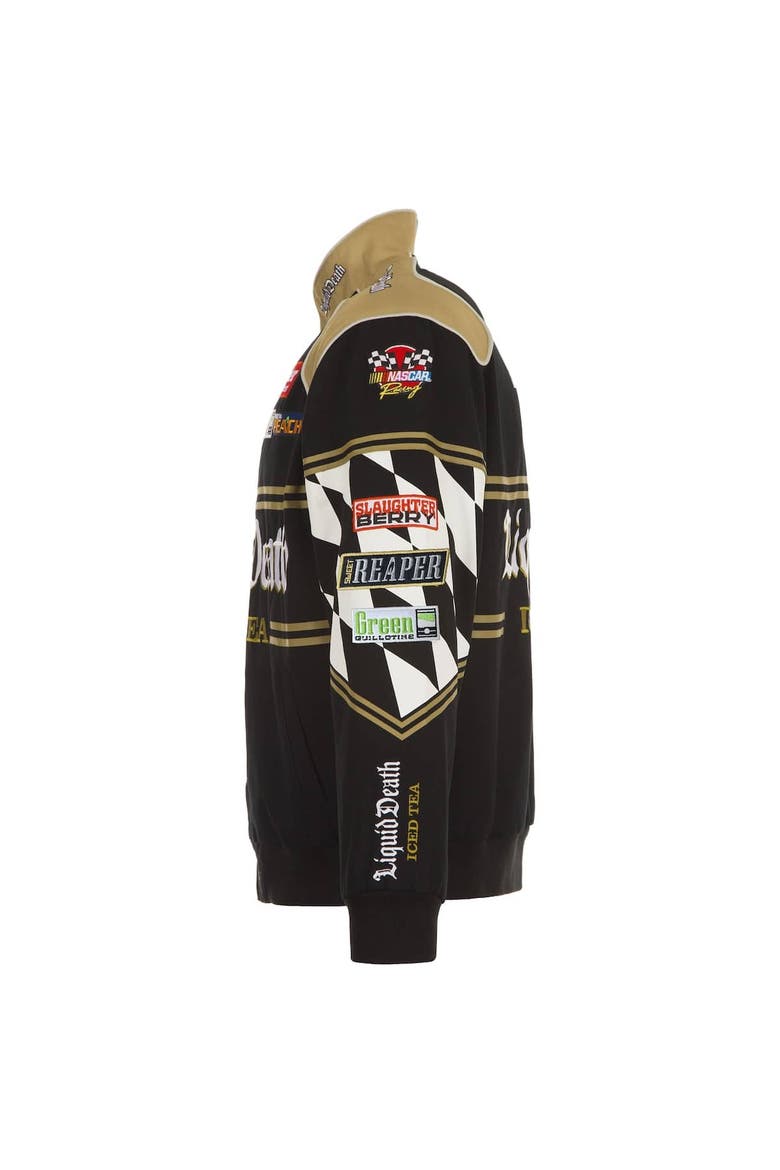 Men's JH Design Black NASCAR Liquid Death Full-Snap Twill Uniform Jacket, Alternate, color, Black