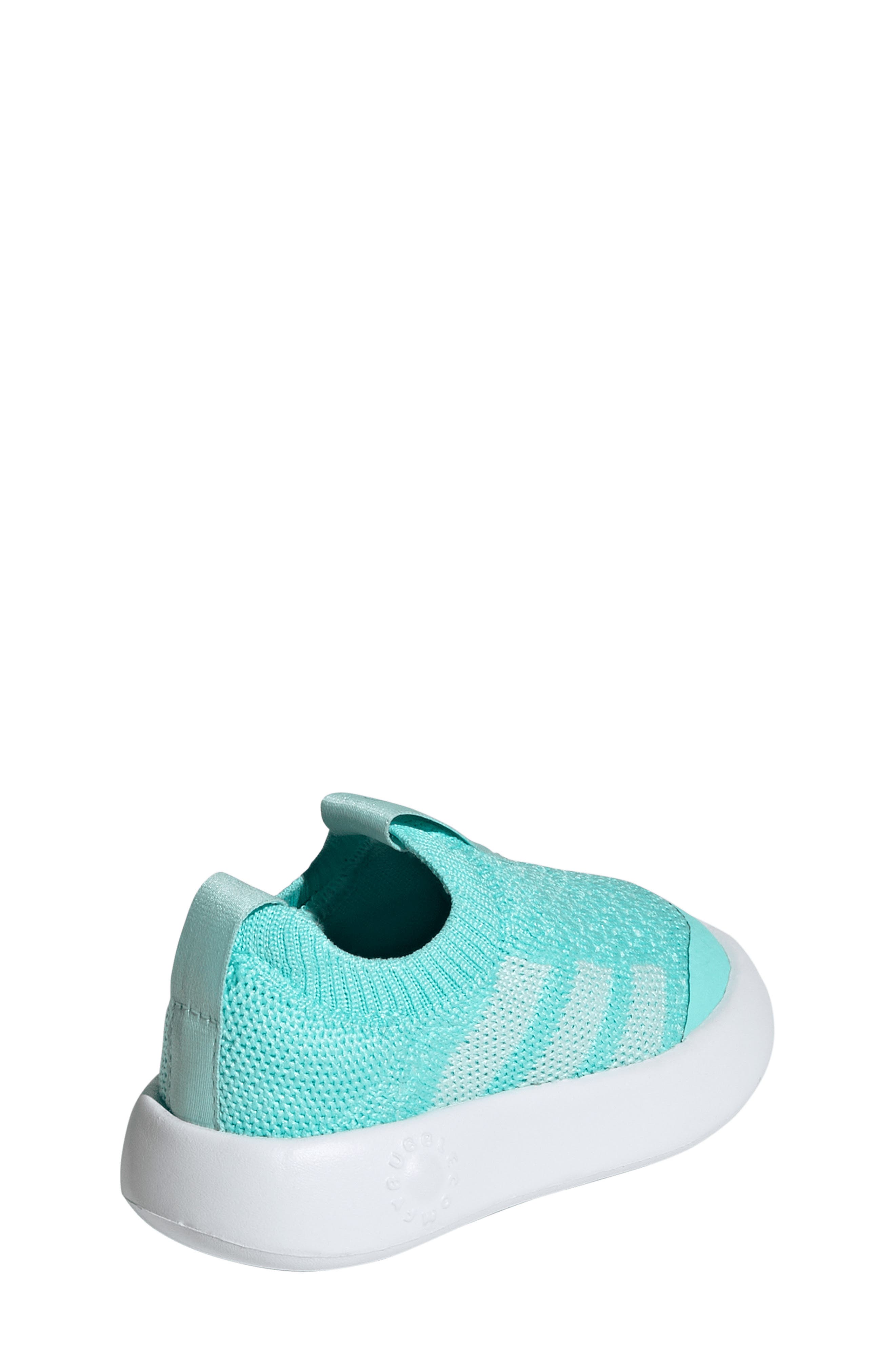 adidas Kids' Bubblecomfy Knit Sneaker, Alternate, color, Flash Aqua/ Footwear White