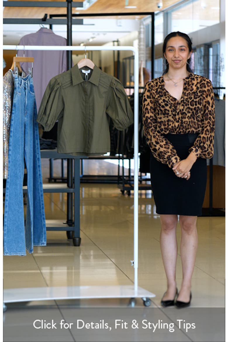 Valeria Puff Sleeve Cotton Button-Up Shirt video