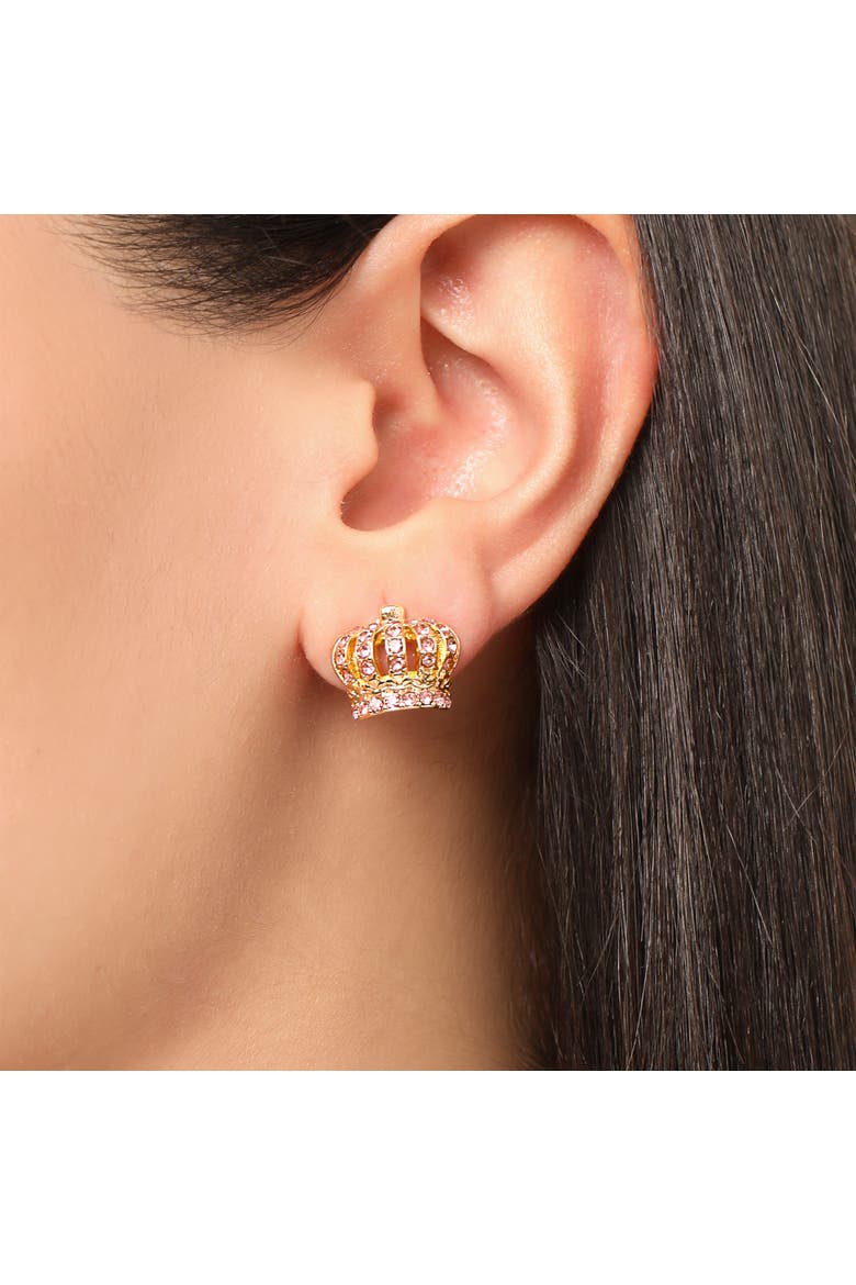 Crown Pendant Necklace & Stud Earrings Set, Alternate, color, Gold, Yellow