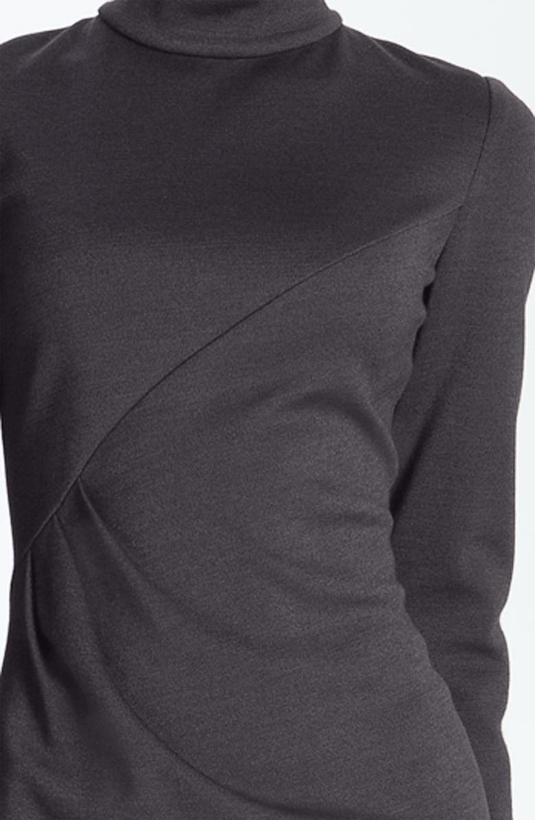 St. John Collection Milano Knit Turtleneck Dress, Alternate, color, 