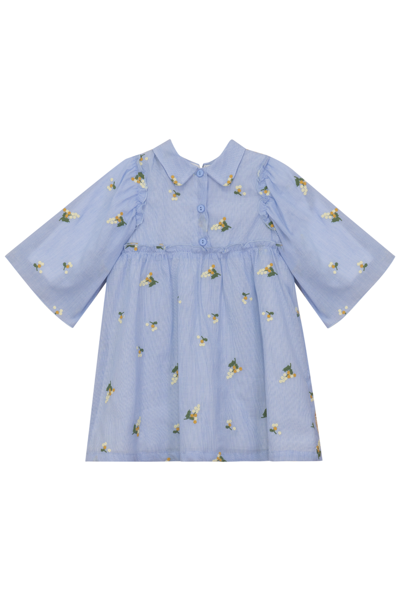 Cotton Woven Floral Dress, Main, color, Blue Floral