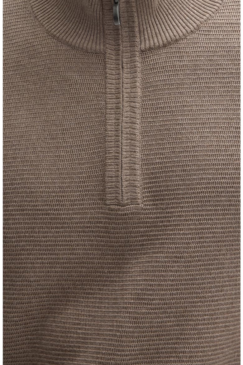 Gonzalo Quarter Zip Cotton Sweater, Alternate, color, SEQUOIA