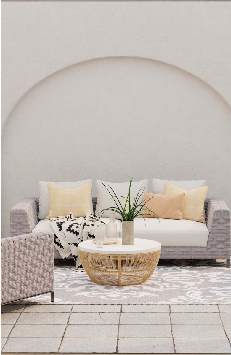 Mad Mats New Wrought Iron Cool Silver, Alternate, color, Silver And White