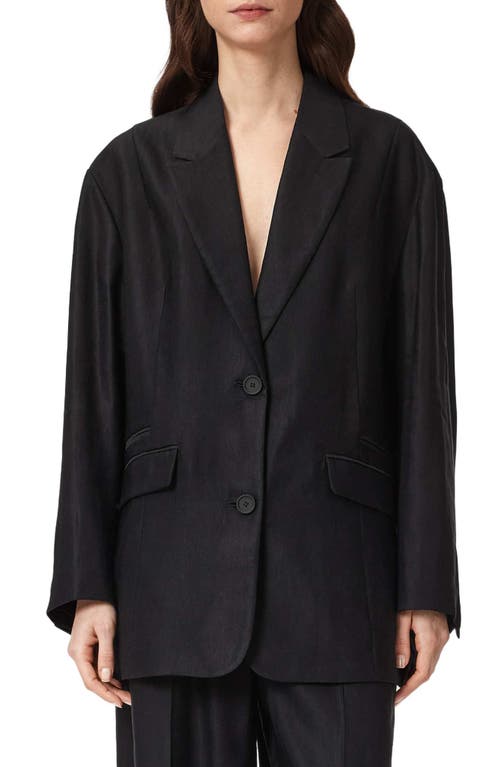 AllSaints Charley Oversize Blazer in Black at Nordstrom, Size 2