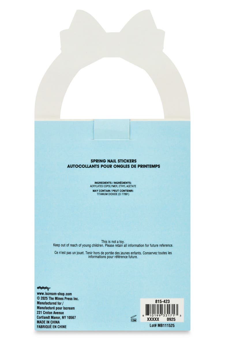 Iscream Kids' Spring Nail Stickers, Alternate, color, Multi