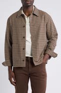 BOSS C-Carper Houndstooth Virgin Wool & Cotton Shirt Jacket