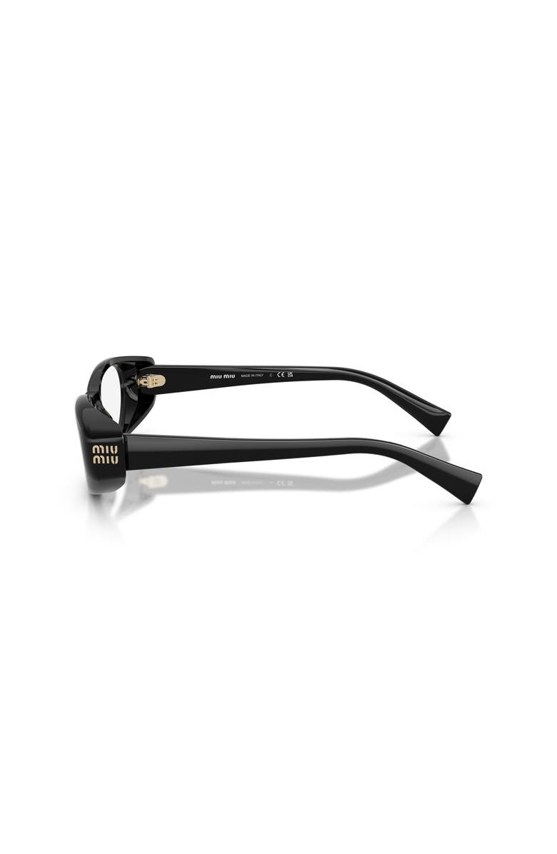 Miu Miu 53mm Oval optical glasses, Alternate, color, Black