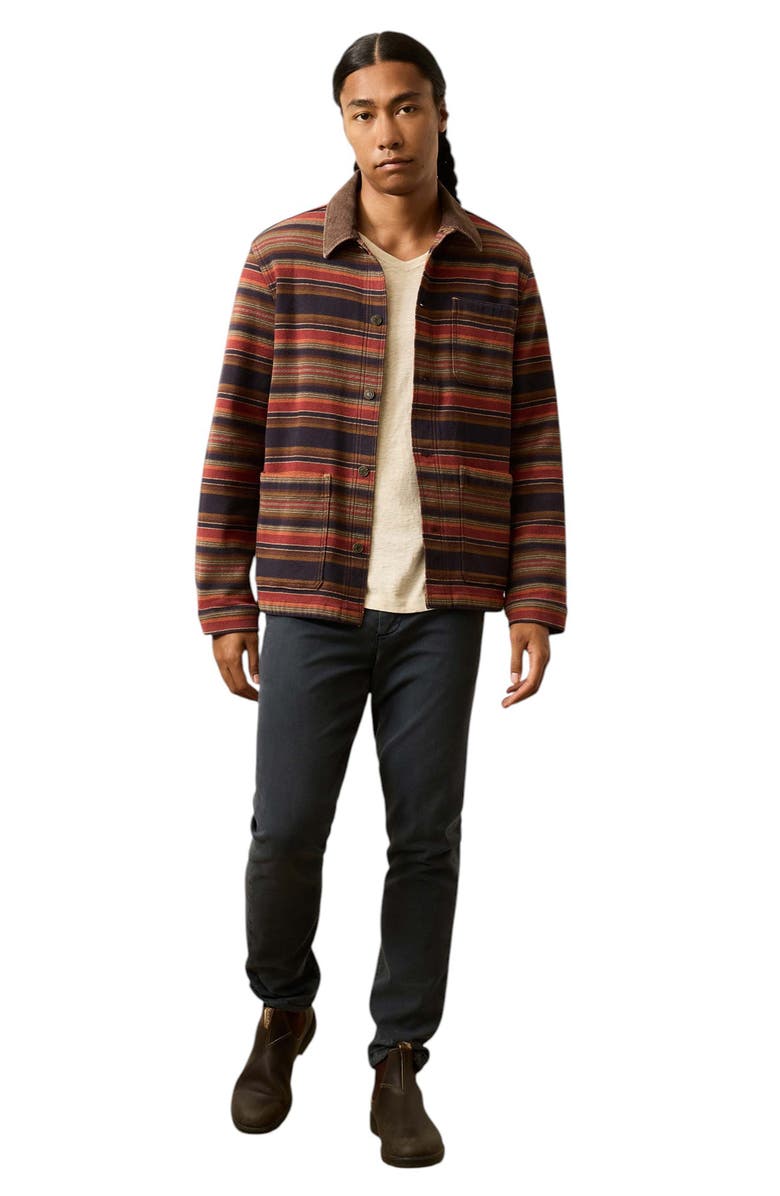 Faherty High Ridge Stretch Twill Studio Jacket, Alternate, color, Night Time Fire Stripe