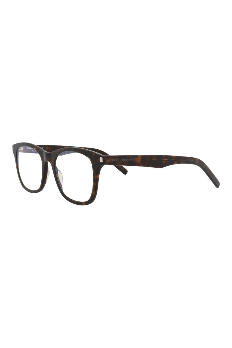50mm Square Optical Glasses, Alternate, color, HAVANA HAVANA TRANSPARENT