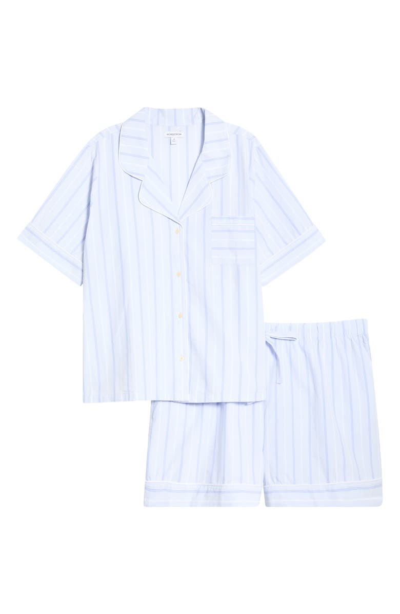 Nordstrom Classic Short Cotton Pajamas, Alternate, color, Blue Parker Stripe