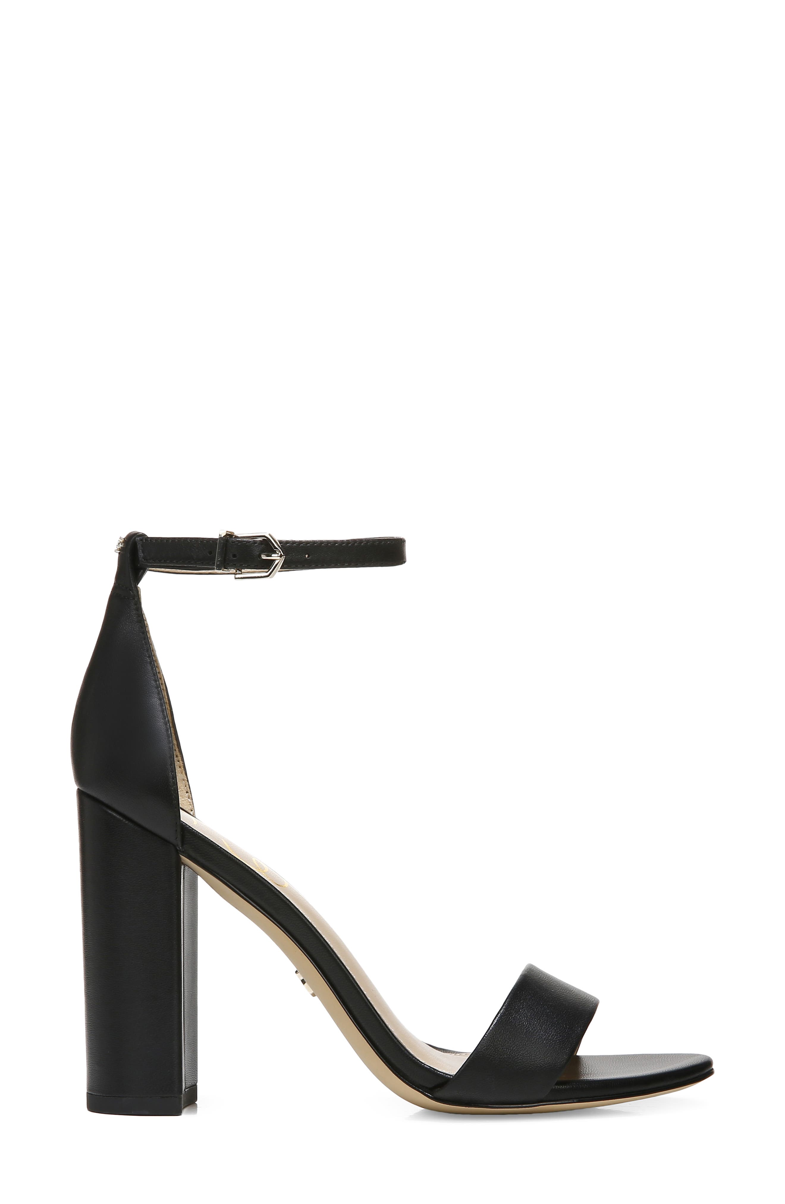 Yaro Ankle Strap Sandal, Alternate, color, BLACK LEATHER
