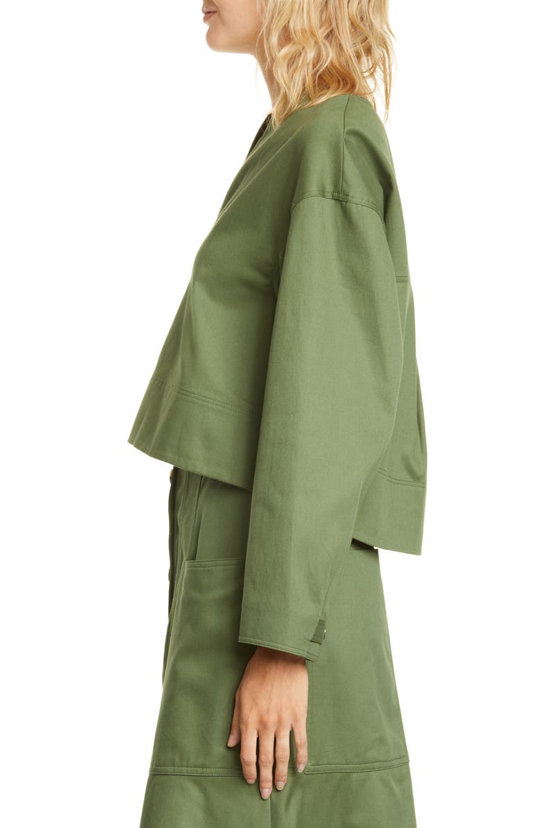 Tibi Harrison Chino Sculpted Crop Top, Alternate, color, 